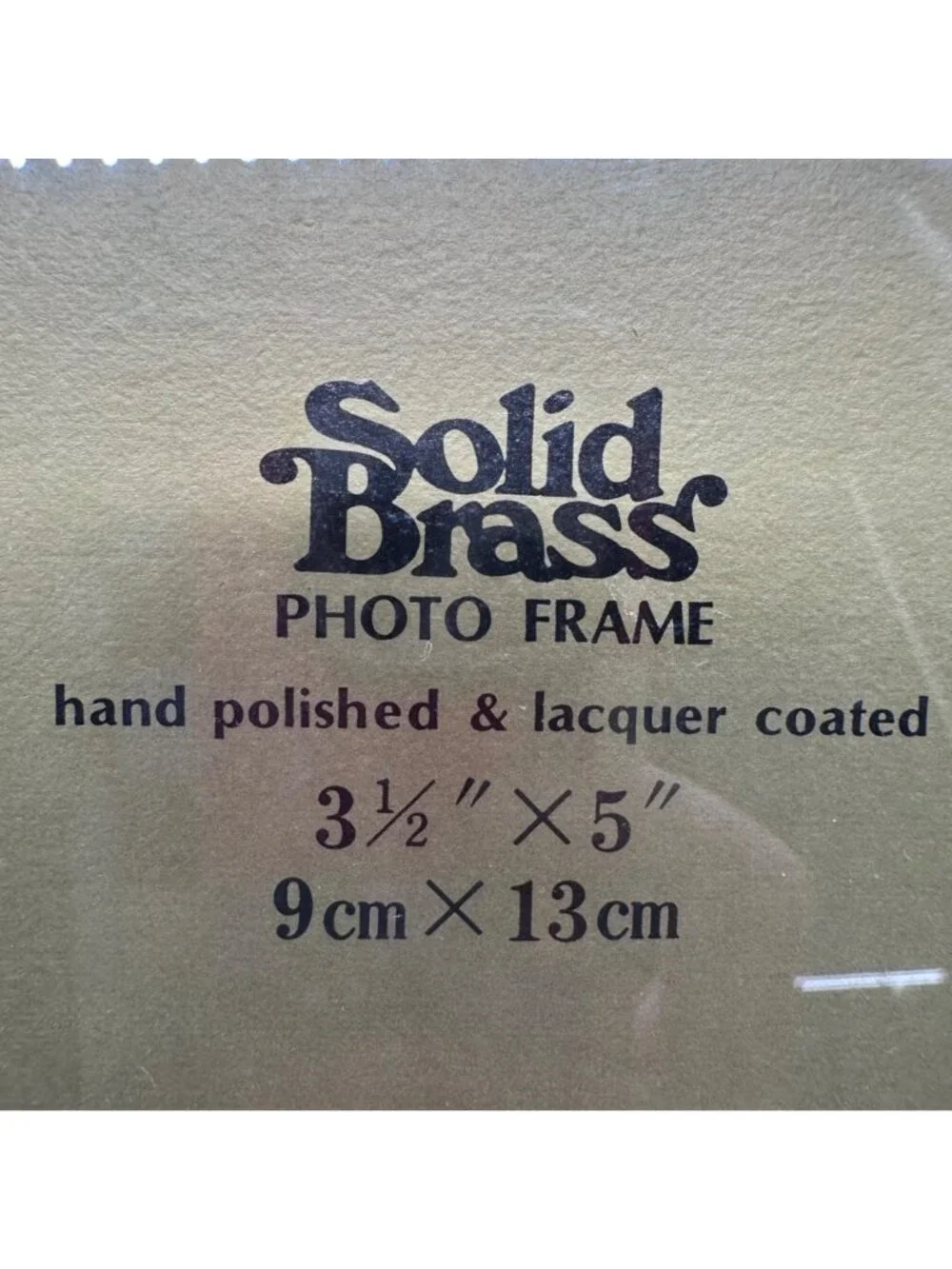 Solid Brass this frame